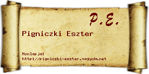 Pigniczki Eszter névjegykártya